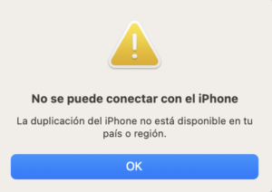 duplicación del iPhone en el Mac