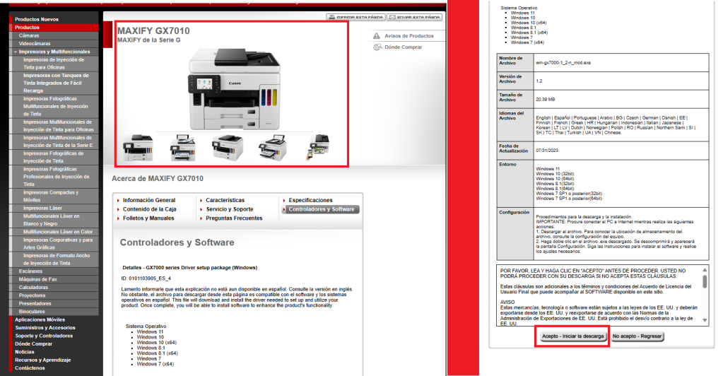 INSTALACION Y CONFIGURACION DE IMPRESORA CANON MAXIFY GX7010 SISTEMA CONTINUO