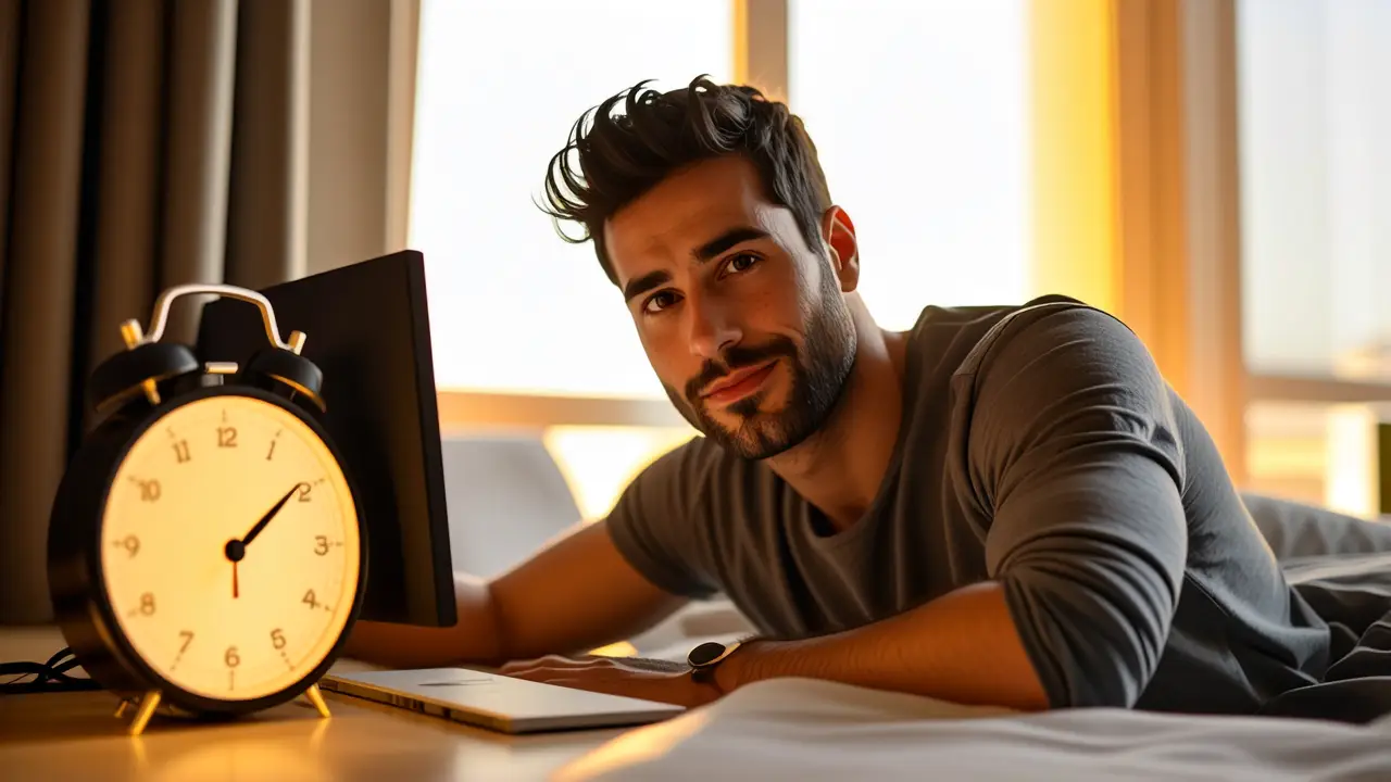 Programa Apagado Windows 10: Encendido Automático PC 3 Un hombre pensativo frente a su ordenador