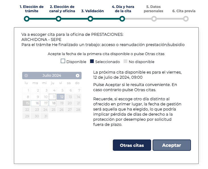 cita previa sepe paso 6