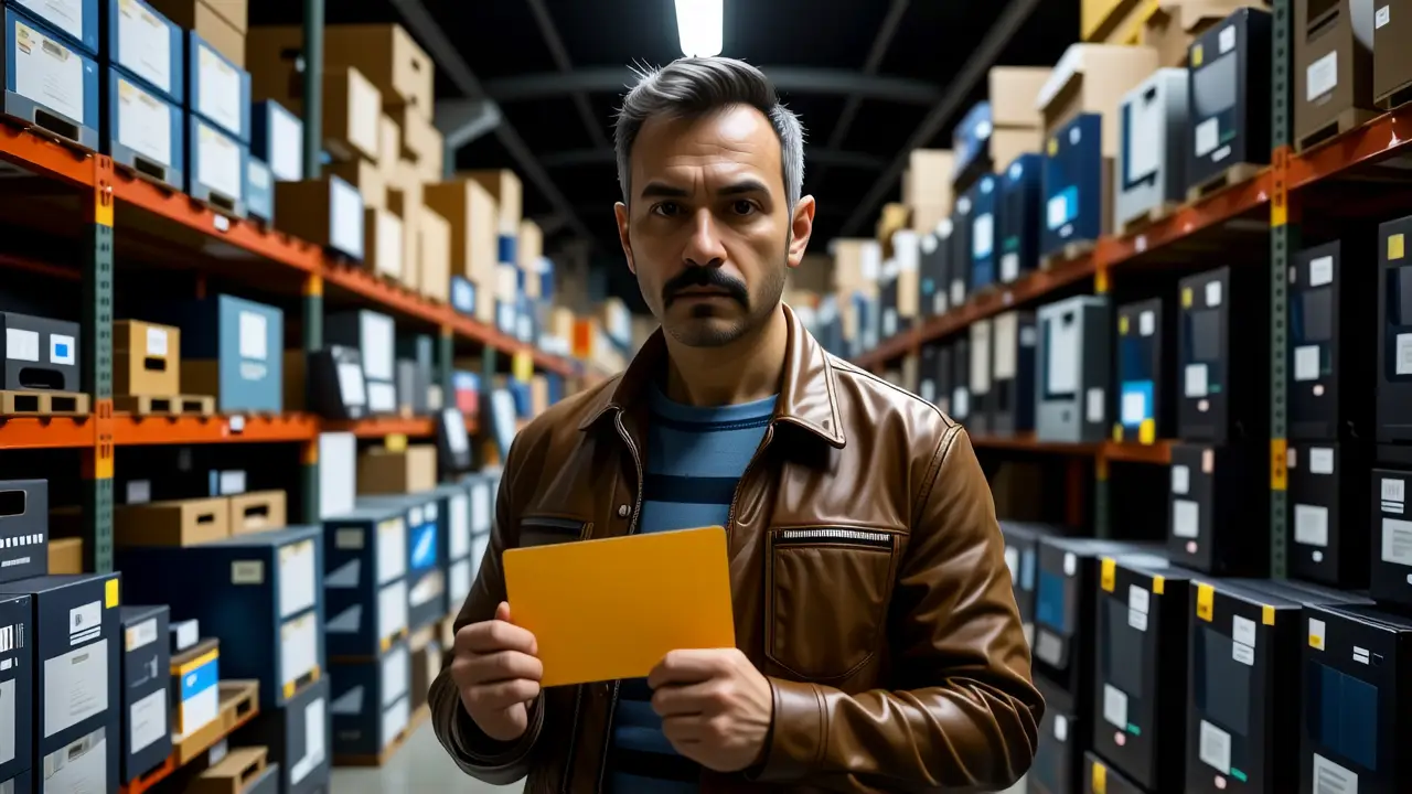 Comprar Licencias Windows Baratas: Guía Completa 2 Un hombre serio exhibe falsas licencias en la sombra