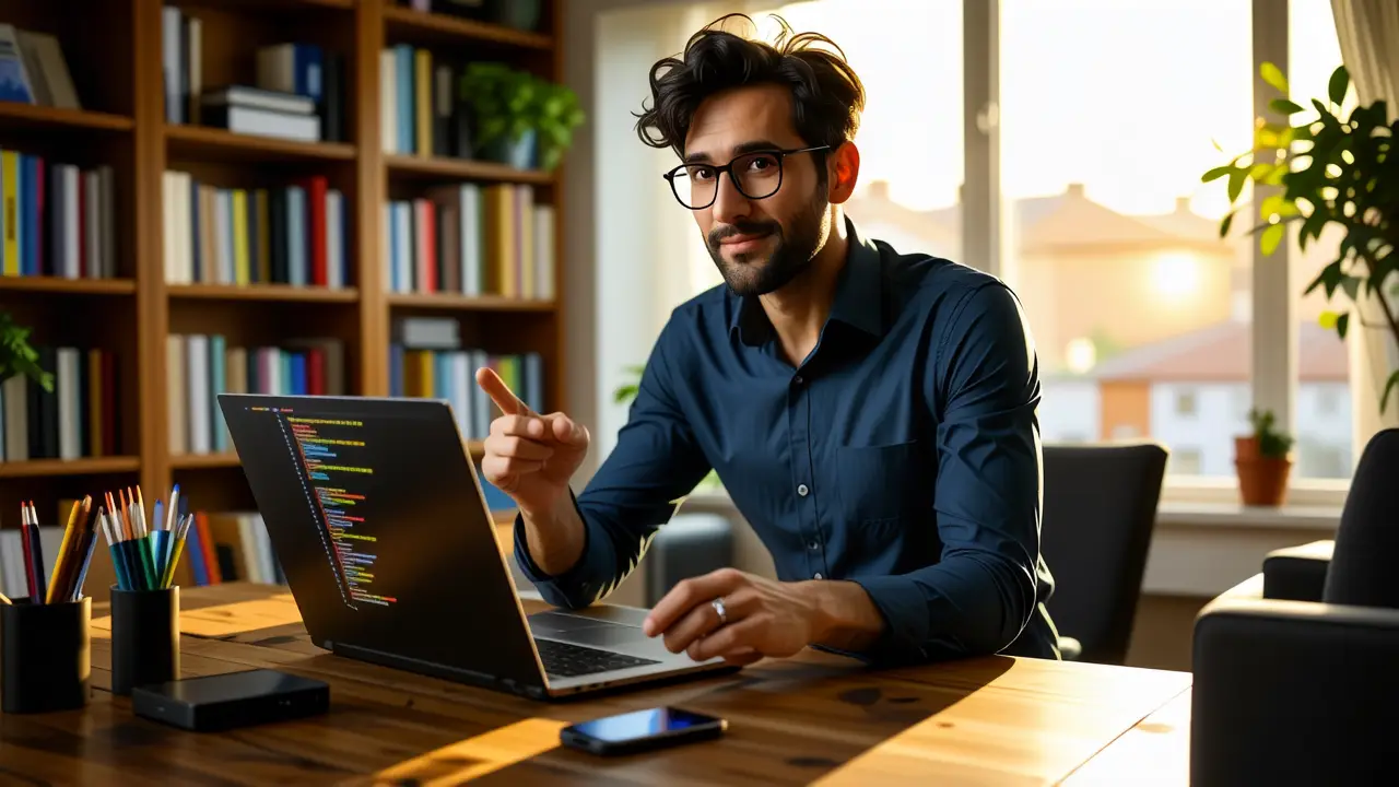 Conexión Windows Android: Guía Completa y Fácil 4 Un ilustrador digital realista muestra soluciones técnicas