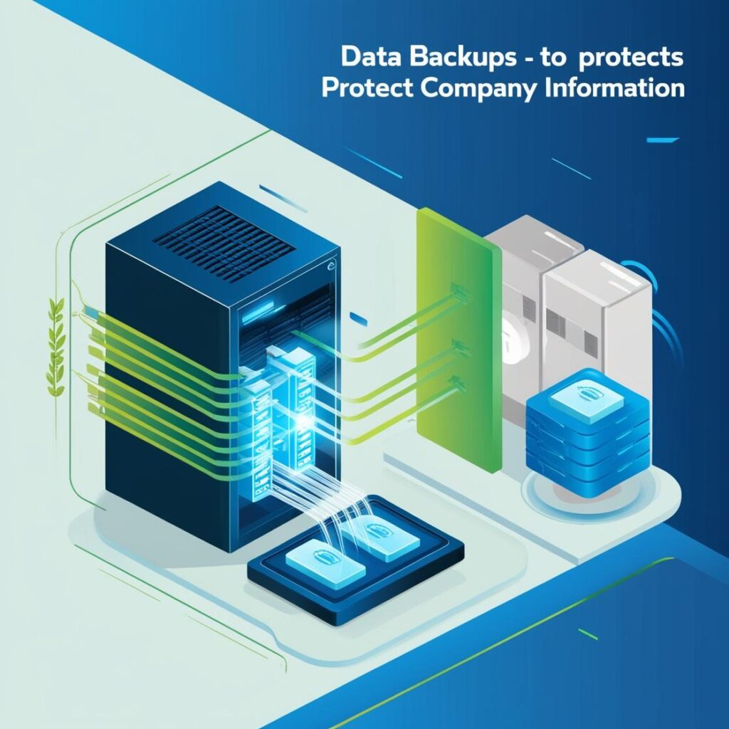 crea imagenes para ilustrar copias de seguridad para proteger informacion de empresa 3