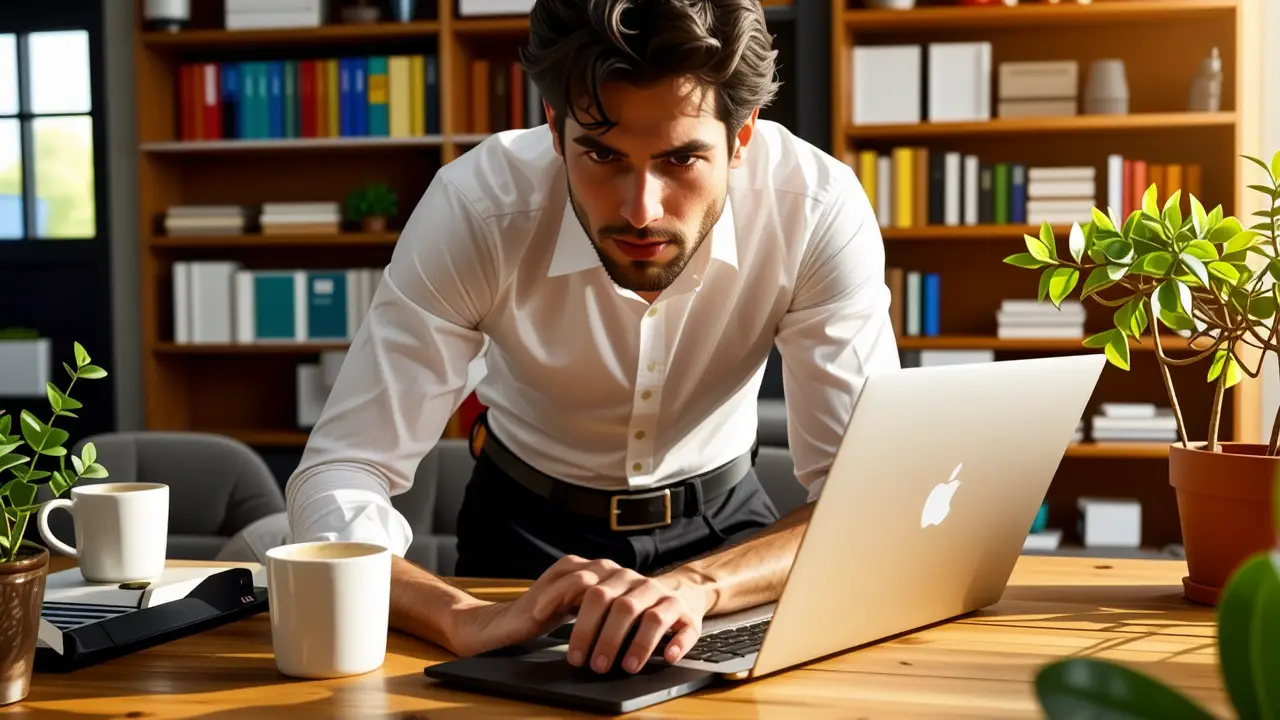 Un hombre español realista captura la luz cálida