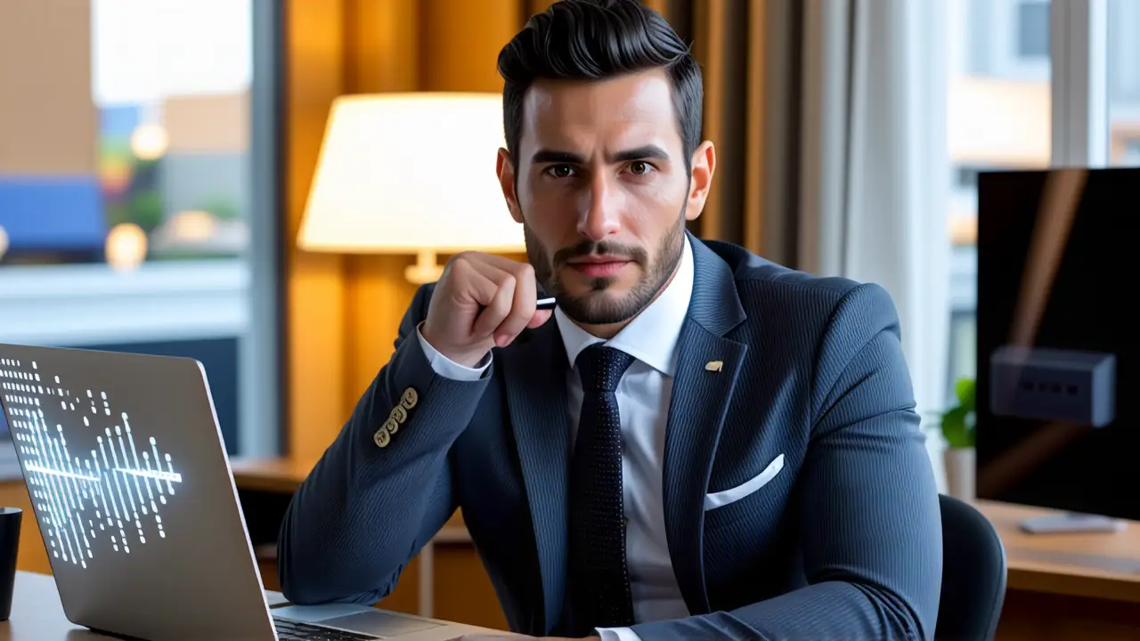 Un hombre seguro transmite seguridad digitalmente