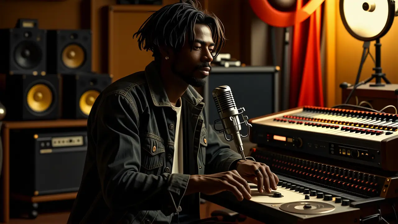 Como grabar música en un CD: Grabar CD MP3 fácil 3 Un hombre crea música cálida y íntima