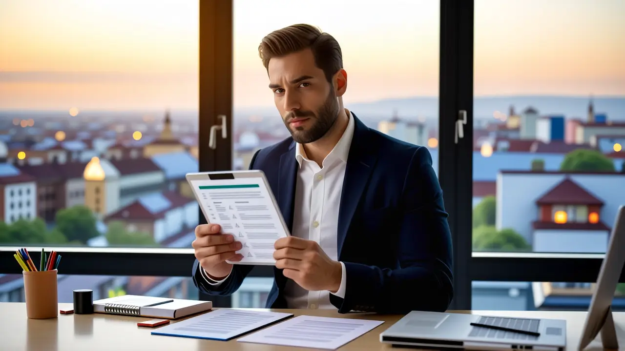 Un hombre trabaja concentrado en su tablet