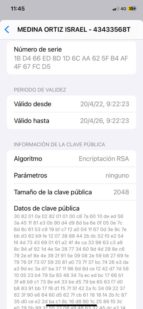 instalar certificado digital en iPhone