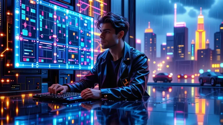 Un hombre moderno y seguro en la ciudad