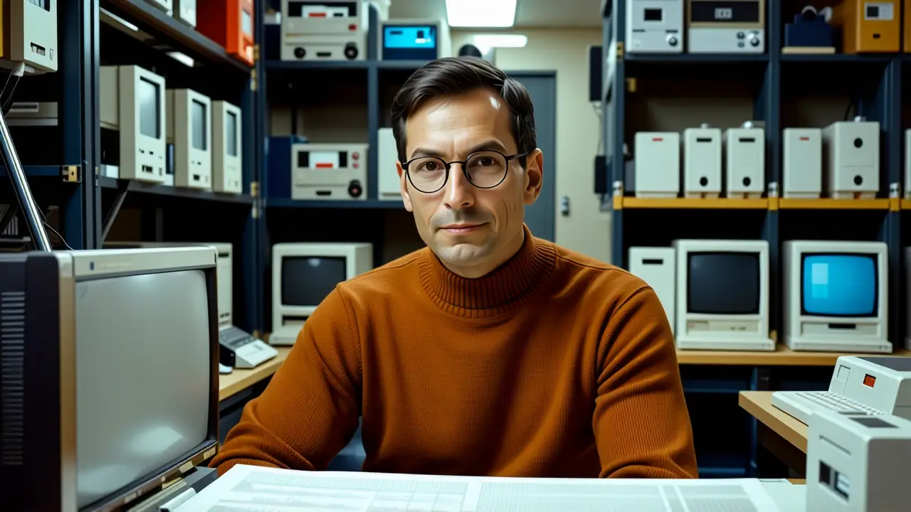Microsoft Windows 1: Origen e Historia del Primer Sistema 1 Un ingeniero observa la innovación retro-futurista en Apple