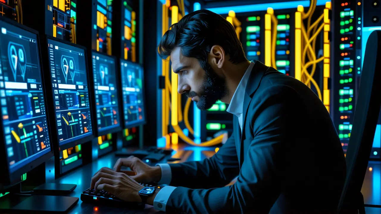 RAID 5 Windows: Crea tu RAID por software 1 Artista digital crea caos tecnológico futurista
