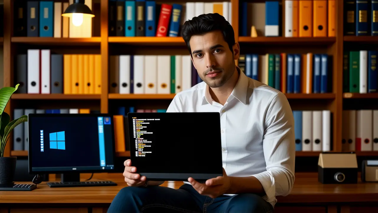 Un hombre piensa en la restauración de datos