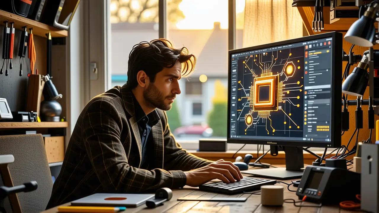 Testear Memoria RAM: Guía Windows 10/11 2 Un hombre analiza datos con confusión y perspicacia