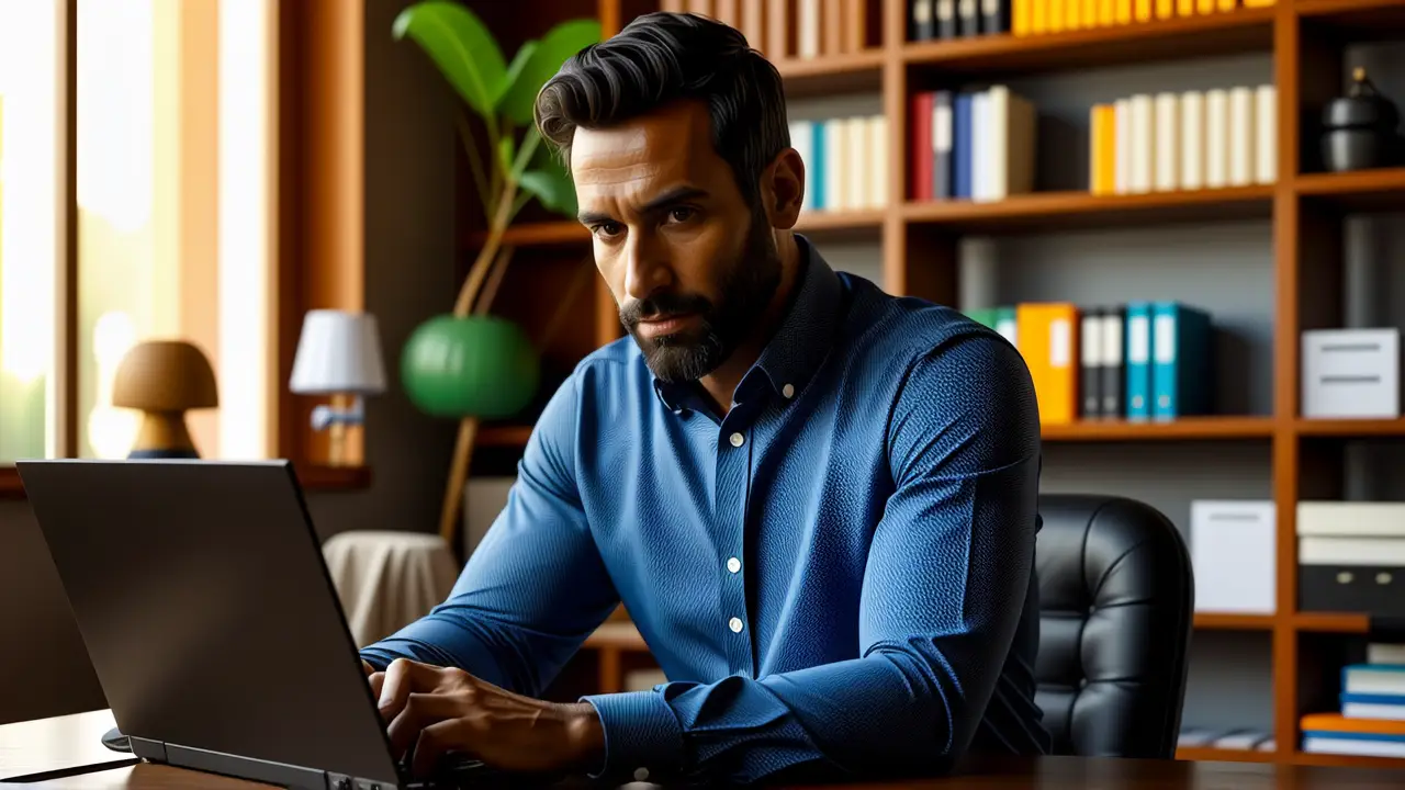 Un hombre moderno edita registros en Windows