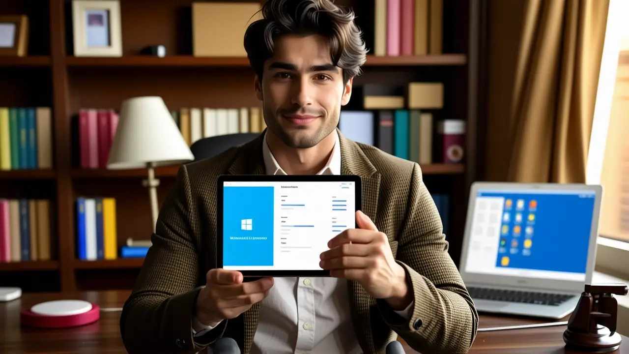 Requisitos Windows 10: Todo lo que necesitas saber 5 Un hombre amable en estudio digitalizado