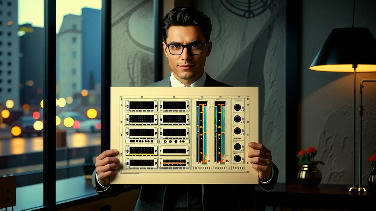 Un hombre en la sombra, blueprint y melancolía