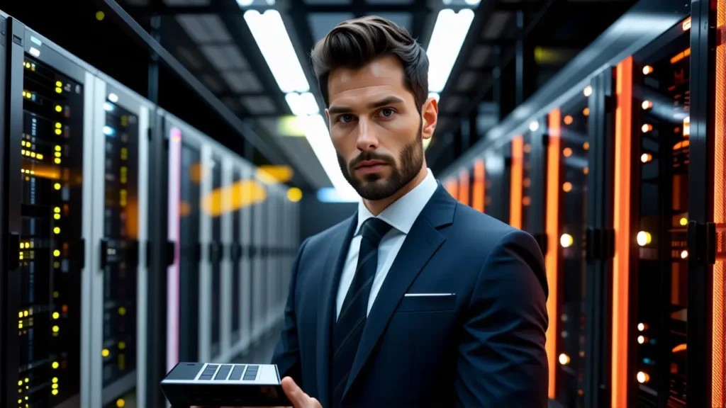 Un hombre serio en fotografía profesional